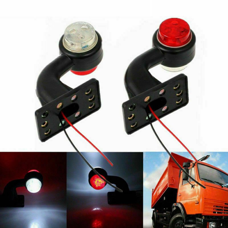 12V 24V LED Clearance Lights Trailer Tractor Truck Position Parking Side Marker Lamps White Red Rear Lamps Car Light Accessories