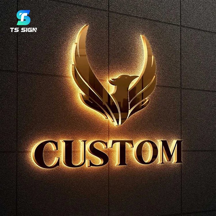 High Quality 3D Acrylic Led Backlit Letters Logo Sign Custom Stainless Steel Light up Channel Letters Sign