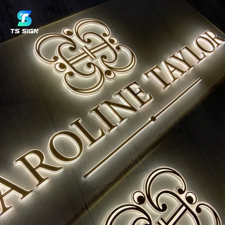 High Quality 3D Acrylic Led Backlit Letters Logo Sign Custom Stainless Steel Light up Channel Letters Sign