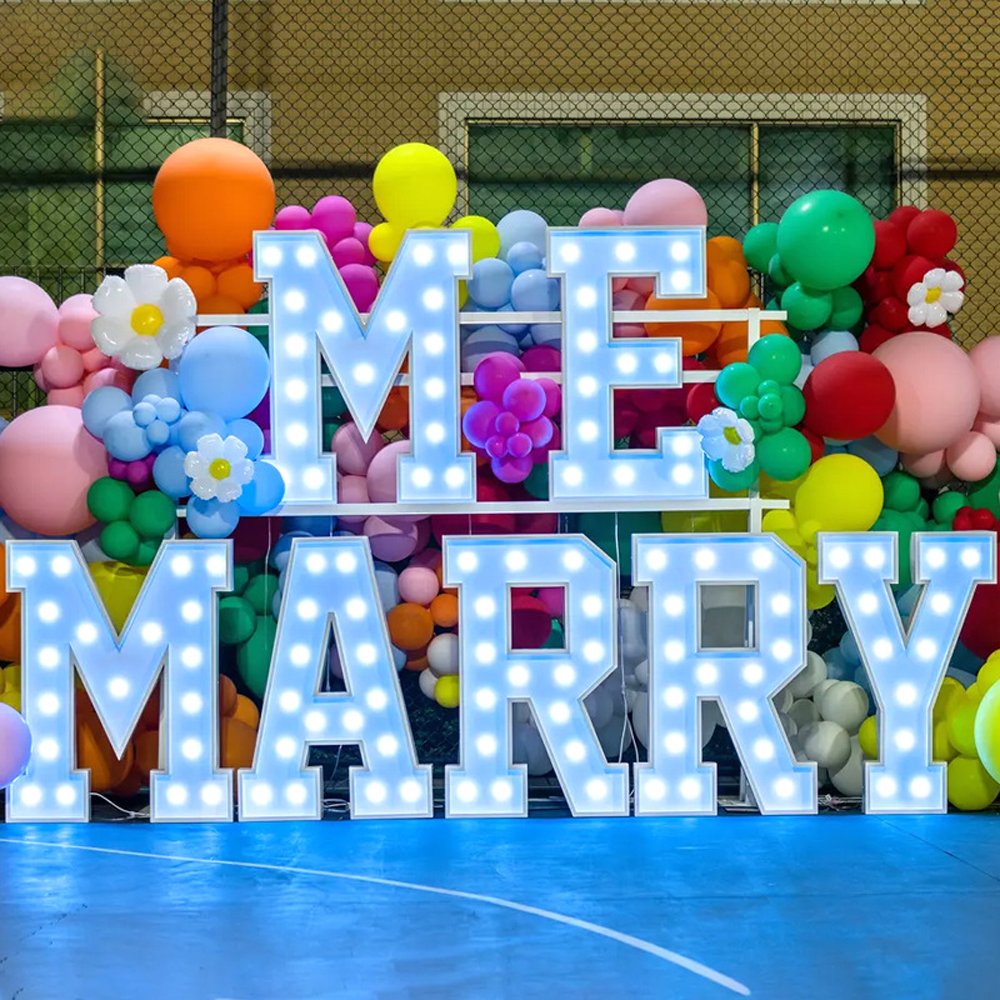 Customize Wedding Decor Lights Marquee Letter 4ft Led Aluminum Frame Sign