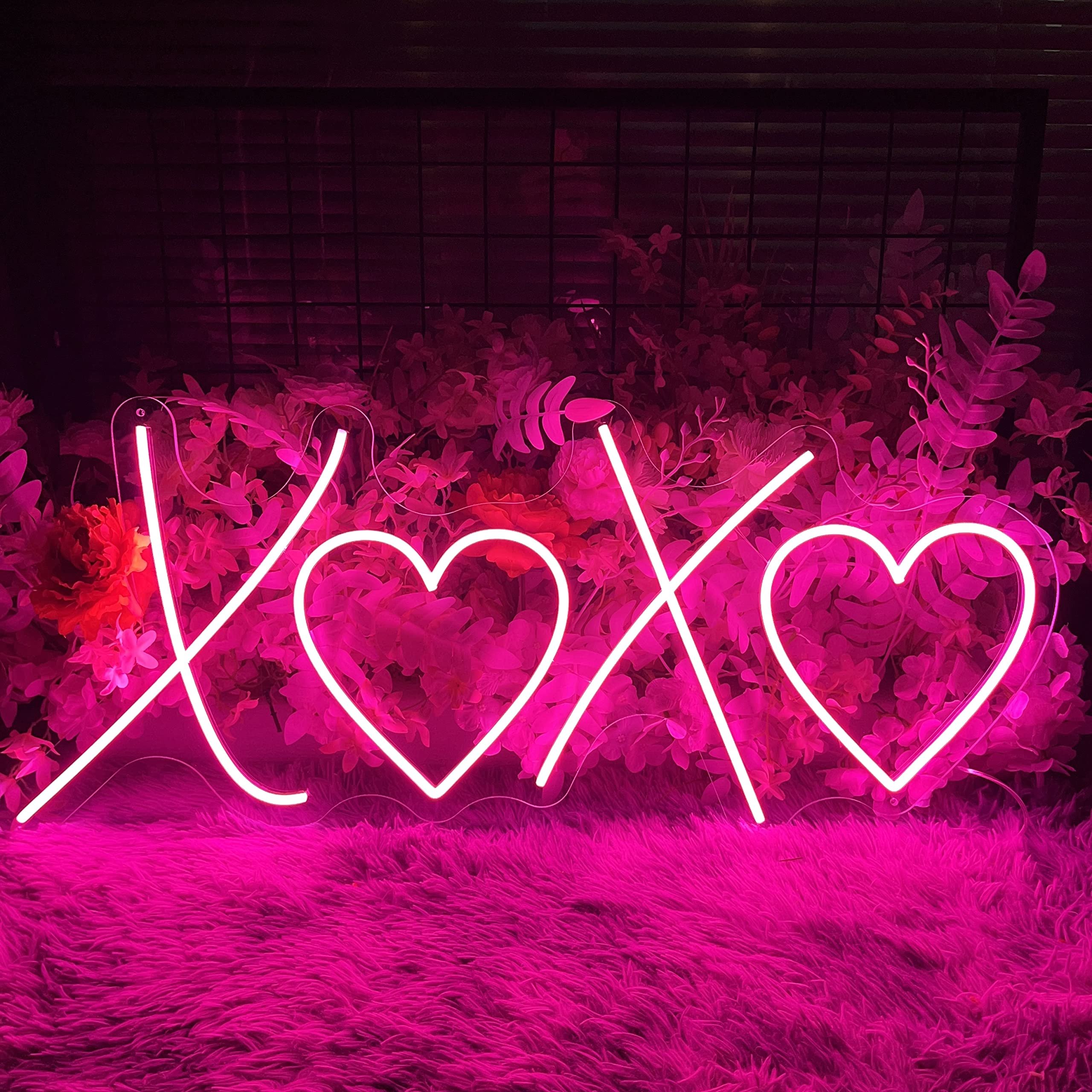 Pink Neon Sign for Bedroom Wall Decor Aesthetic Neon Wedding Sign Birthday Gift for Girl Teens Kids Room Decror