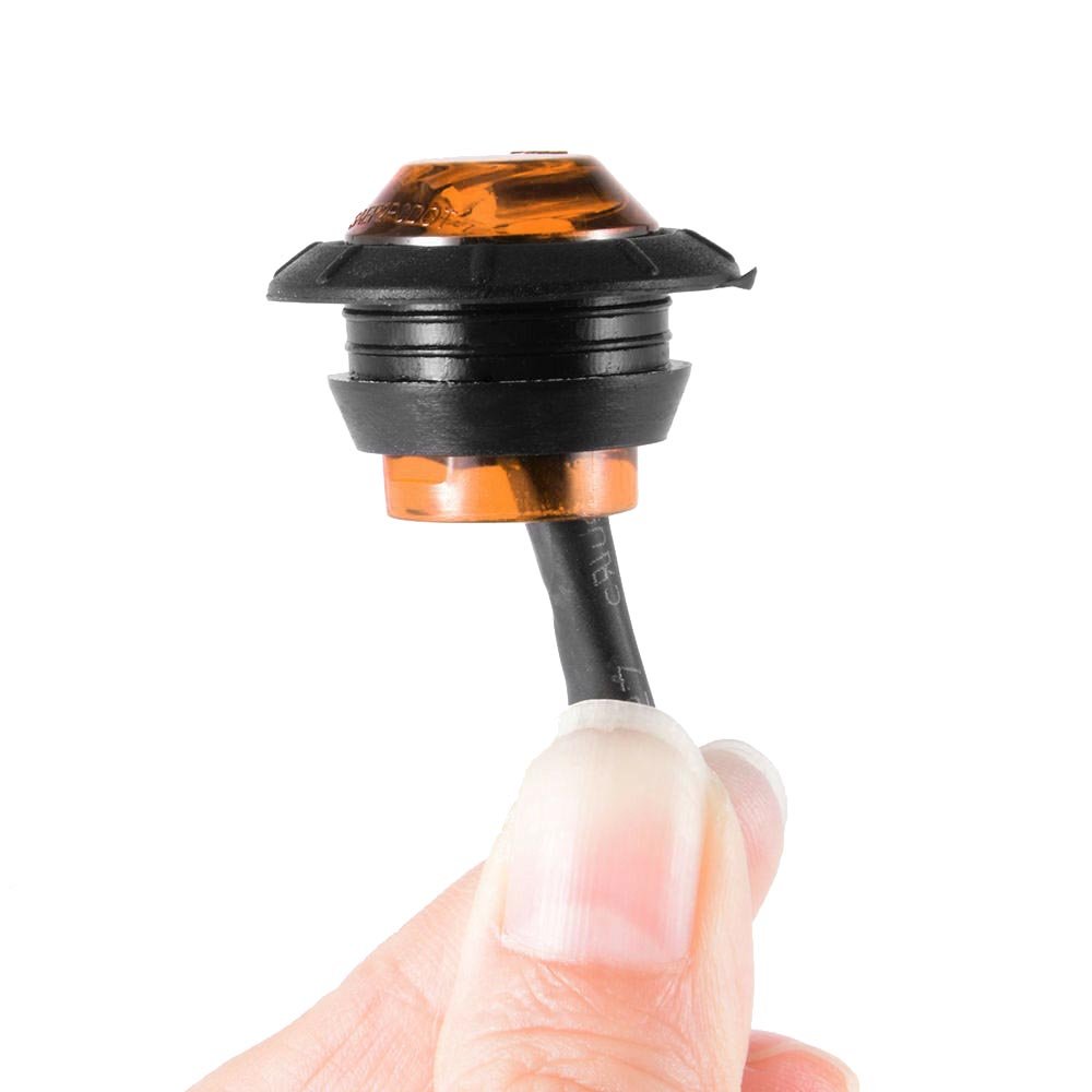 Waterproof Side Marker Indicators Light LED 12V Bullet Lamp Mini 3/4"for Truck Trailer Tail Clearance Light Boat Motorcycle 12V