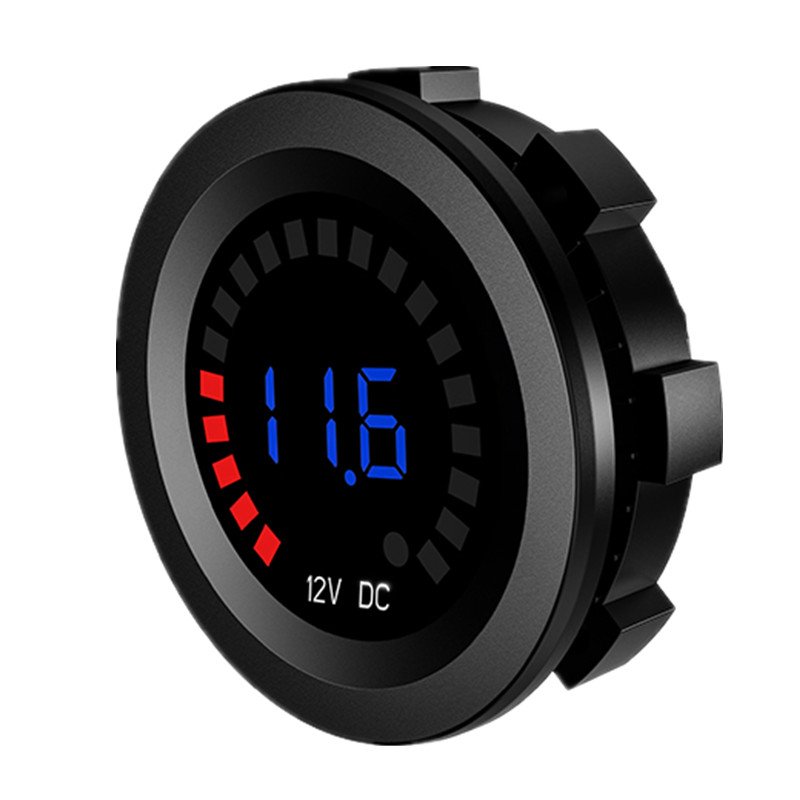 Mini Voltmeter Waterproof Battery Meter 12V DC Voltmeter LED Digital Display for Car Motorcycle