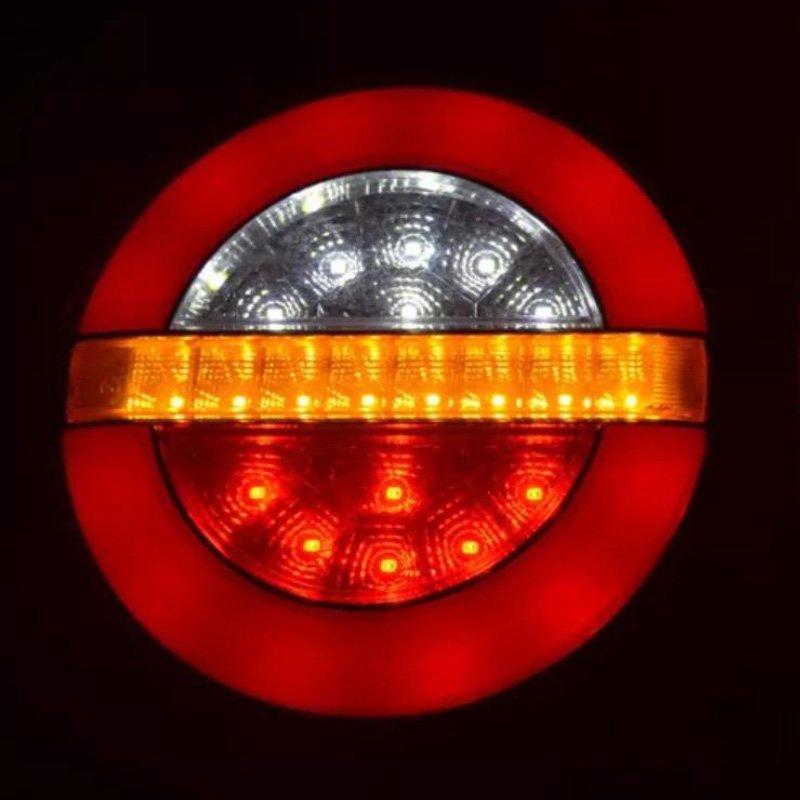 Dual Color Taillights Turn Signals LED Stop Brake Turn Signal Reverse Lamp Rear Tail Light OEM Trailer Truck COB Led Avto 2W