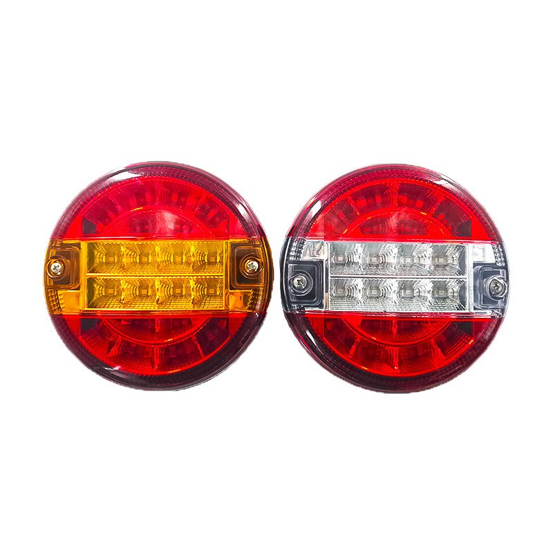 Dual Color Taillights Turn Signals LED Stop Brake Turn Signal Reverse Lamp Rear Tail Light OEM Trailer Truck COB Led Avto 2W