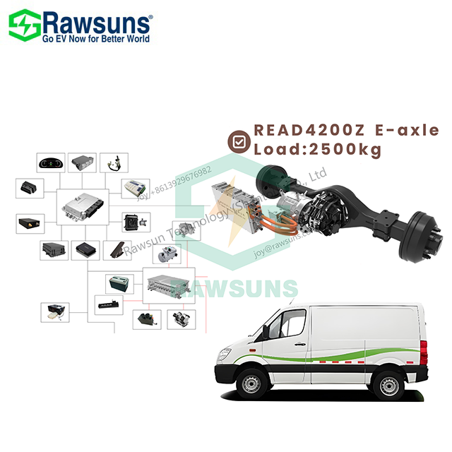Rawsuns 110kW 4200Nm Electric Axle Ev Motor E-axle Battery Conversion Kit AMT VCU PDU MCU TCU for Cargo Truck Sprinter Bus