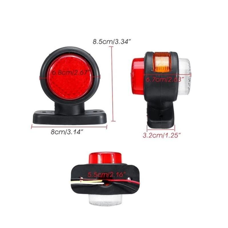 12v/24v Led Side Marker Lights Arm Lights Signal Lights Integrated Indicator Lamps for Trailer Lorry RV Bus Caravan