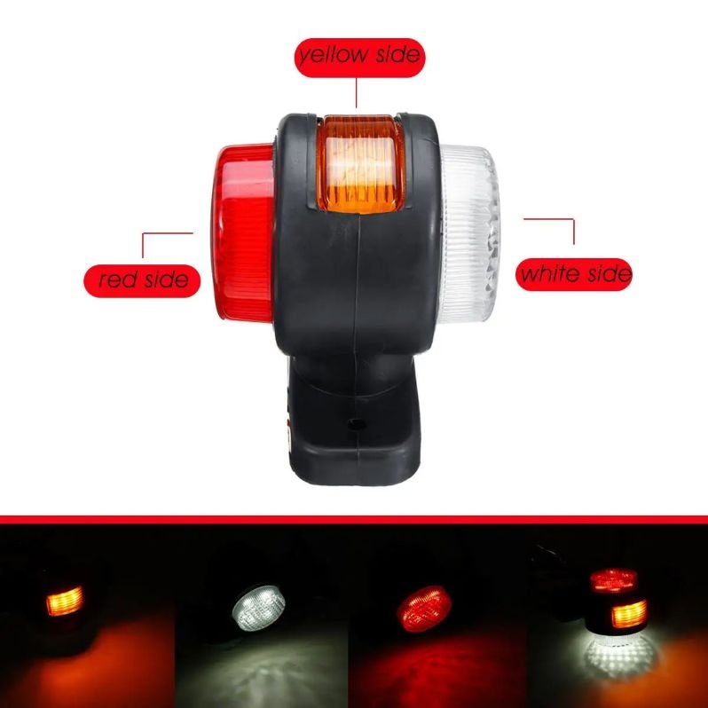 12v/24v Led Side Marker Lights Arm Lights Signal Lights Integrated Indicator Lamps for Trailer Lorry RV Bus Caravan