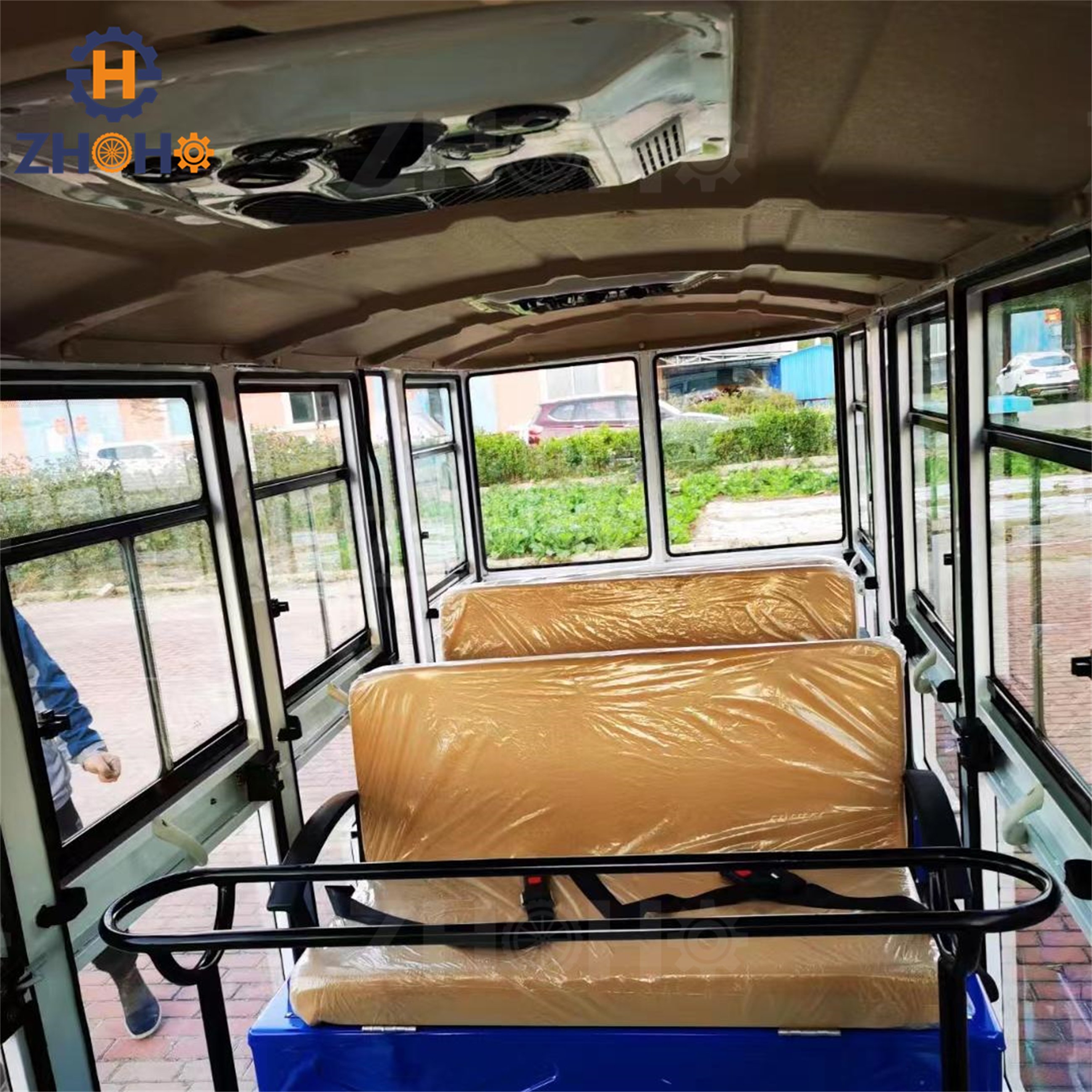 Convertible Multi-Seat Electric Sightseeing Mini-Bus for School & Park Tours Special Transportation Vehicle