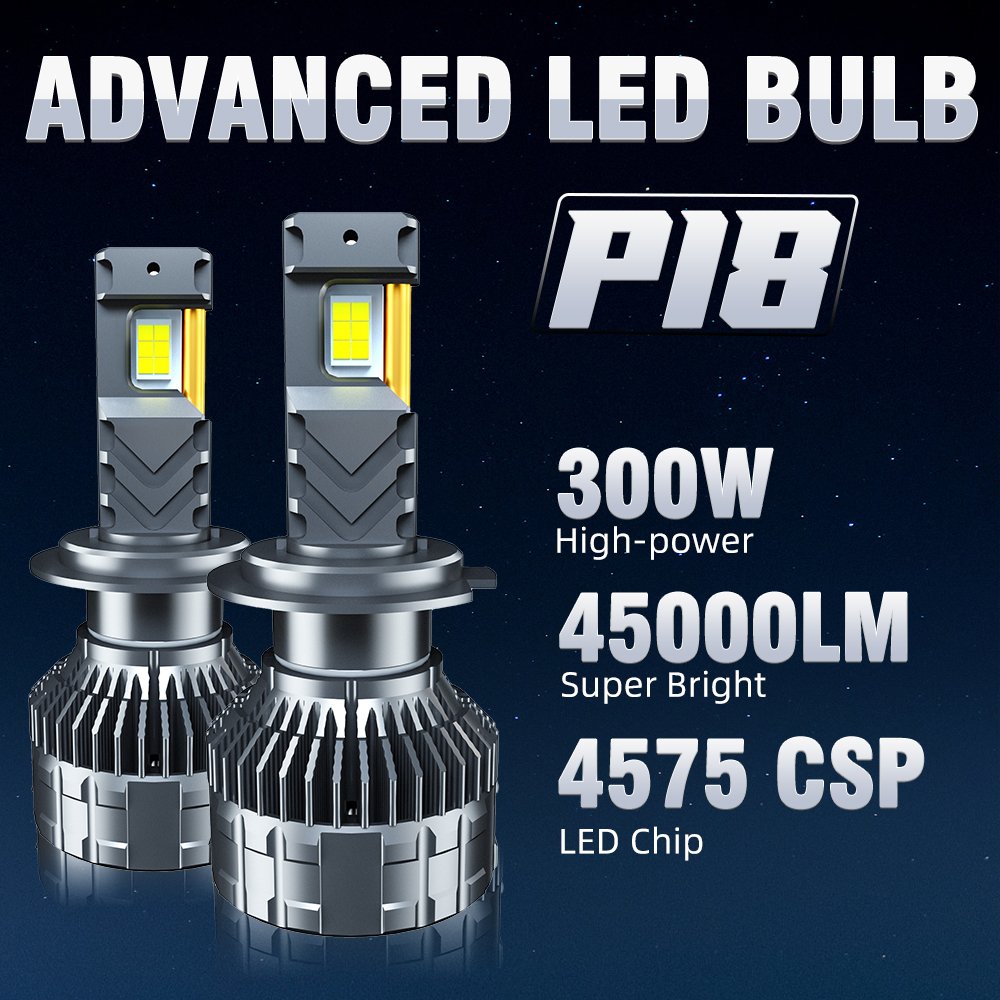 Waterproof Auto Led Headlight Bulb High Power 12V 300W 45000LM 6000K H11 H4 H7 9005 9006 9012 Car Led Light