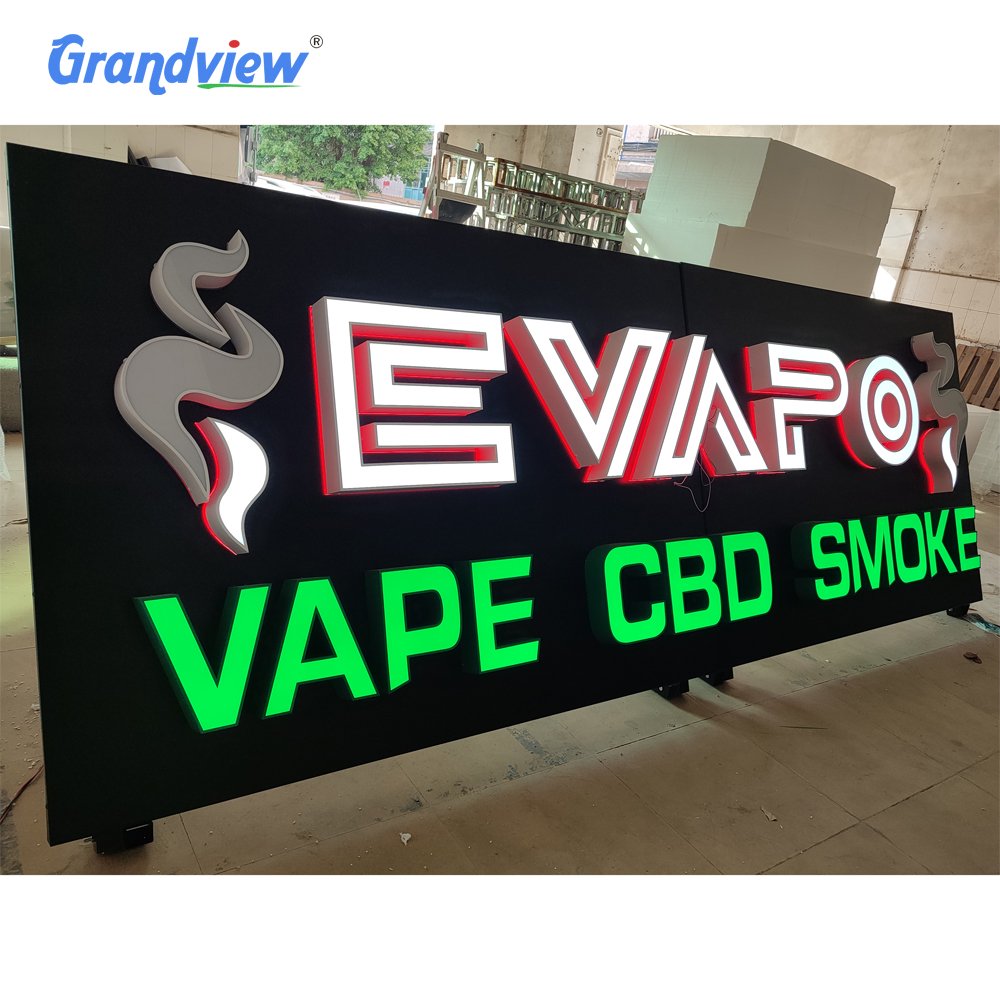 3D Acrylic Electronic Channel Letters Signs Custom Advertising Store Logo Led Signs Outdoor