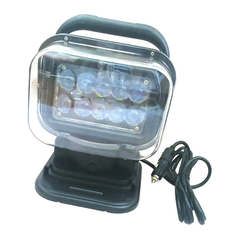 50W Waterproof Led Search Light Wireless Remote Control Heavy Duty Search Light 360 Degree Rotatable Marine Search Light