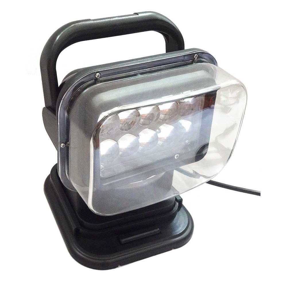 50W Waterproof Led Search Light Wireless Remote Control Heavy Duty Search Light 360 Degree Rotatable Marine Search Light