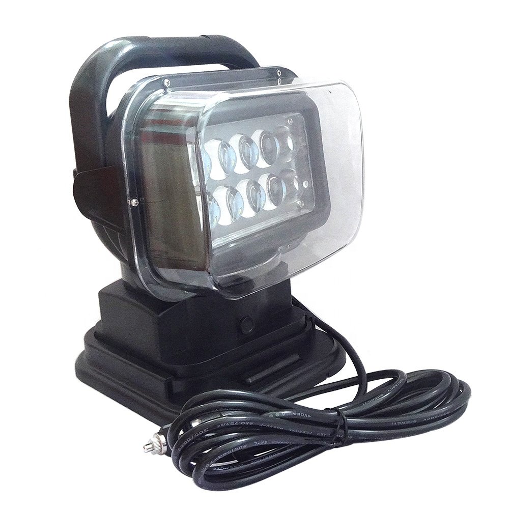 50W Waterproof Led Search Light Wireless Remote Control Heavy Duty Search Light 360 Degree Rotatable Marine Search Light