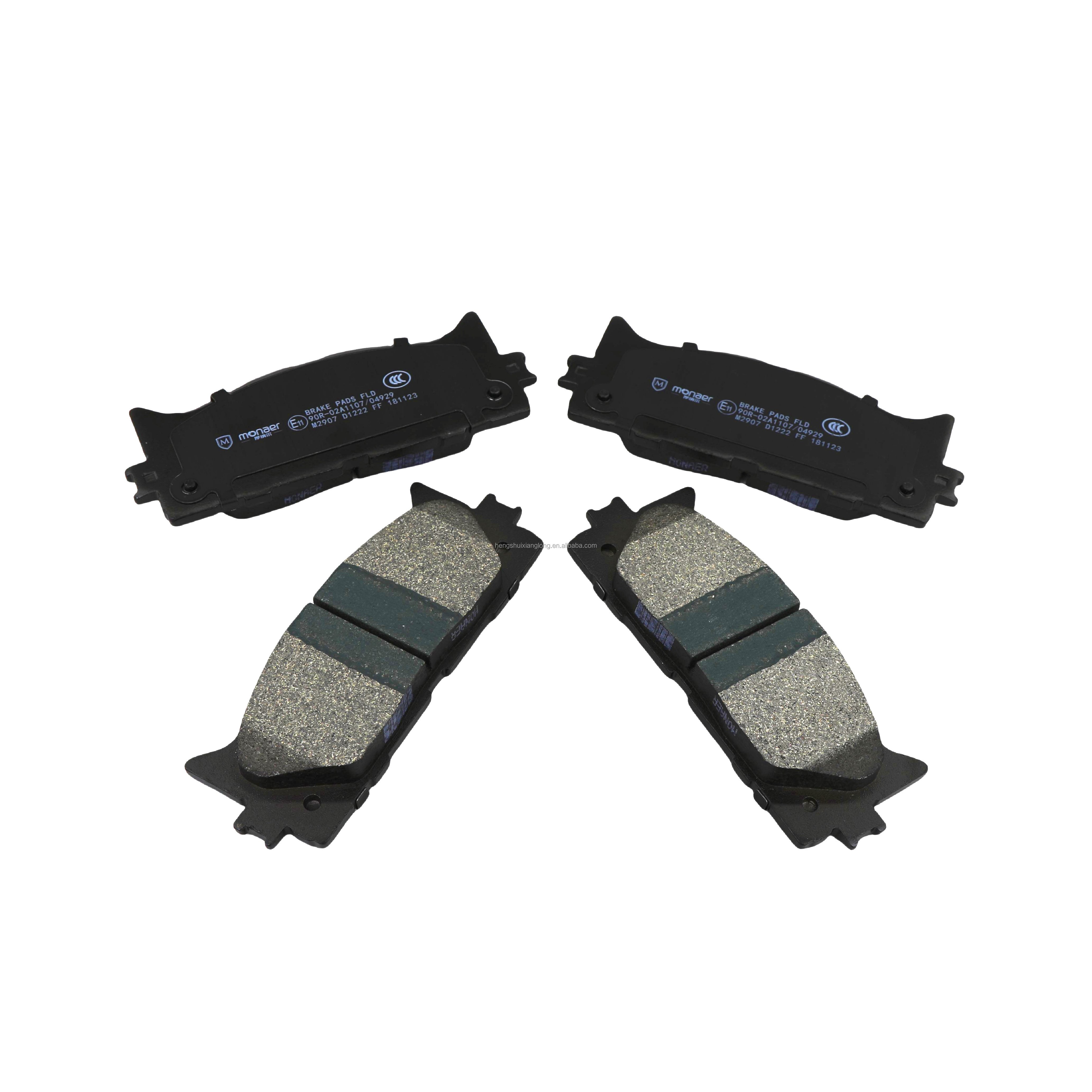 D1222 D1293 04465-06070 Auto Parts Monaer Front Axle Brake Ceramic Brake Pads for TOYOTA Camry/ LEXUS ES350