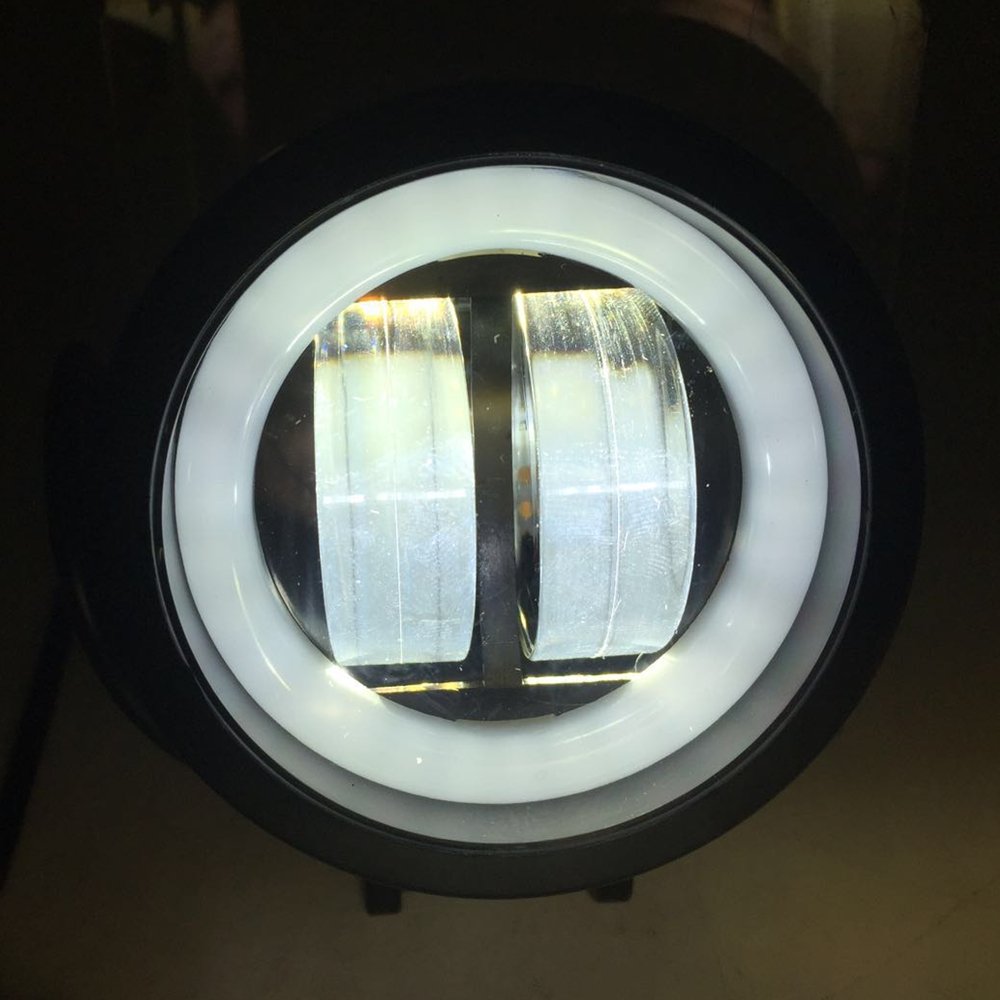 New Car LED Work Lights Bar 20W 3 Inch Angel Eyes Round LED Spotlight Light Bar for Motorcycle SUV Truck ATV Buses Work Light