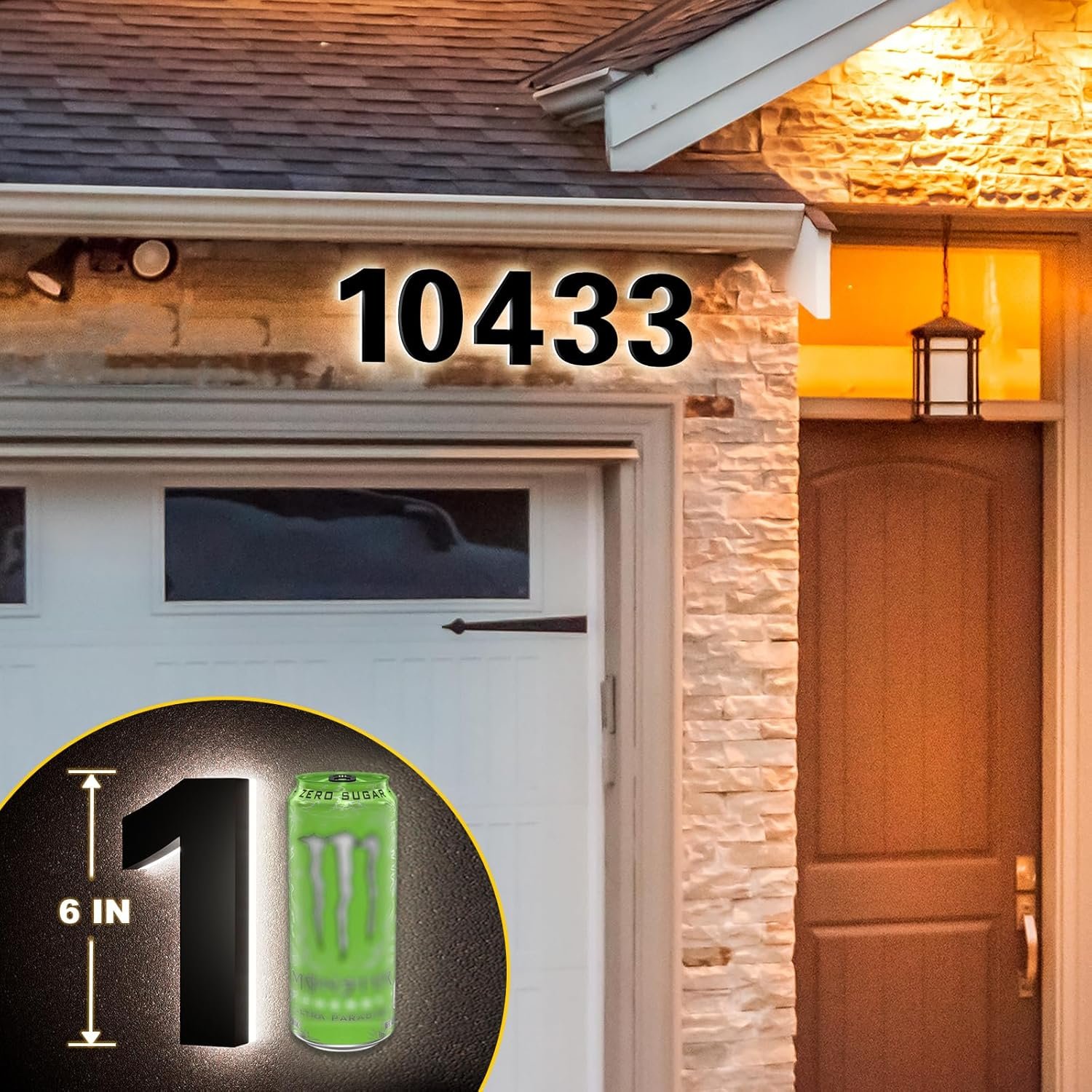Solar House Number Light Signs for Outdoor Hotel and Illuminated Address Sign