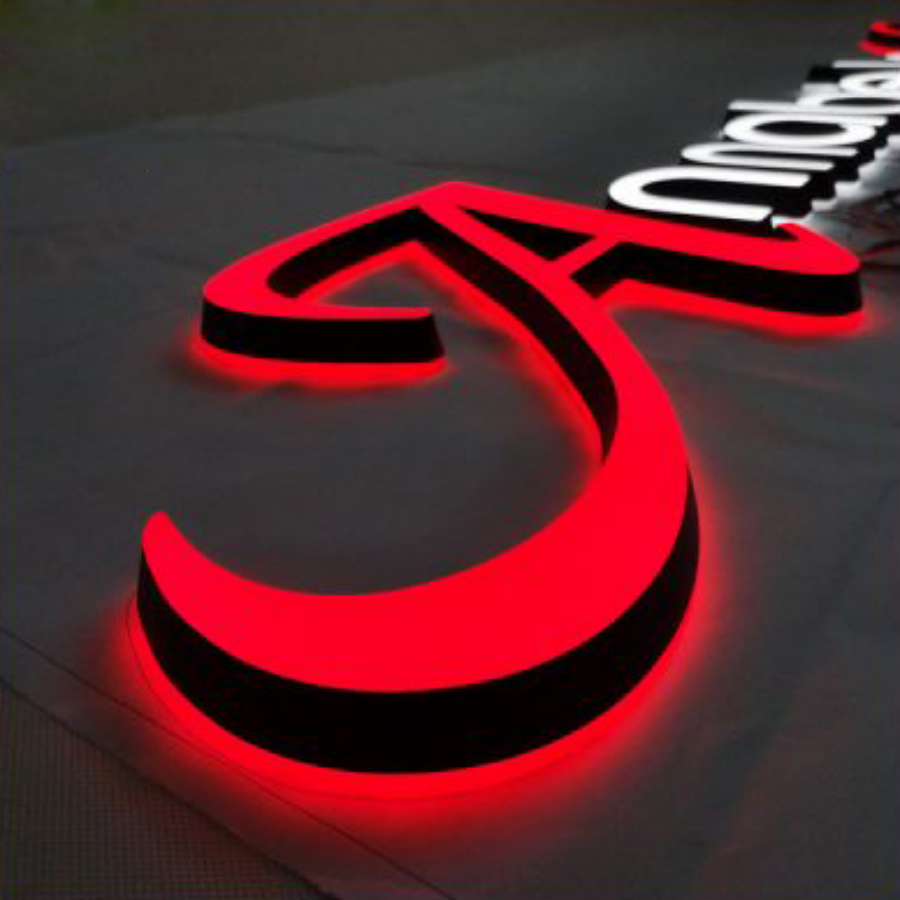 Custom Lettering Sign Custom 3d Acrylic Led Sign Board Outdoor Led Lighting Restaurant Backlit Acrylic Letter Designs for Shop