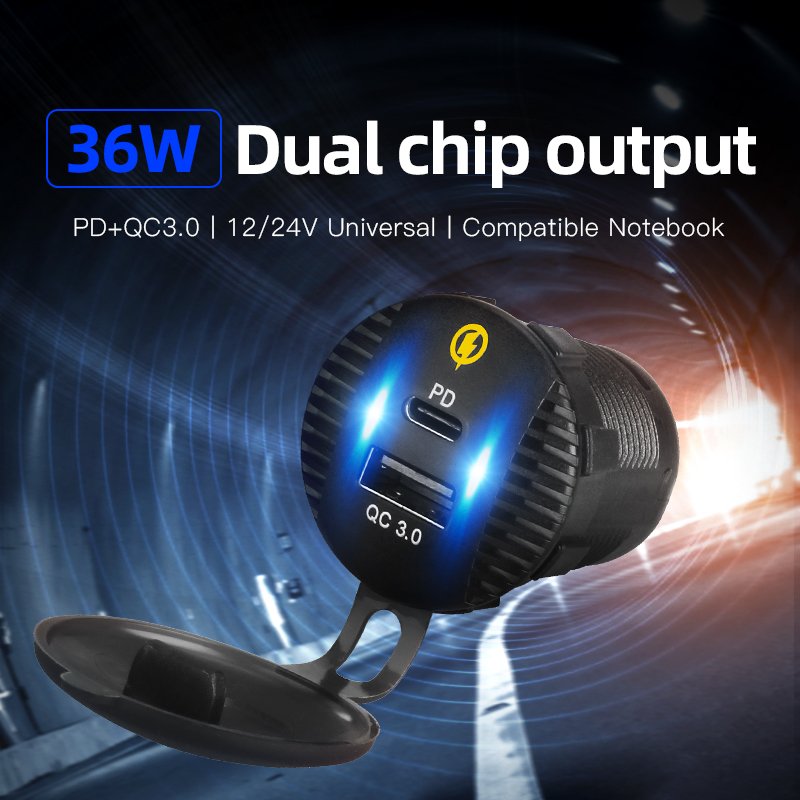 Factory Supply Qc Pd Car Adapter C Charger 12V Usb Port