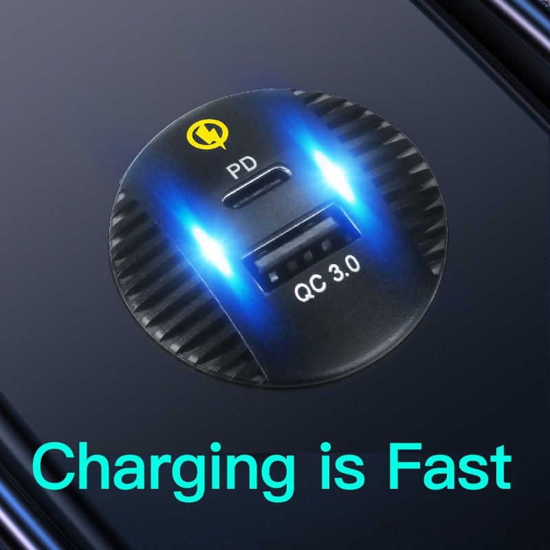 Factory Supply Qc Pd Car Adapter C Charger 12V Usb Port
