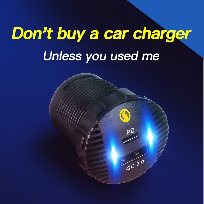 Factory Supply Qc Pd Car Adapter C Charger 12V Usb Port