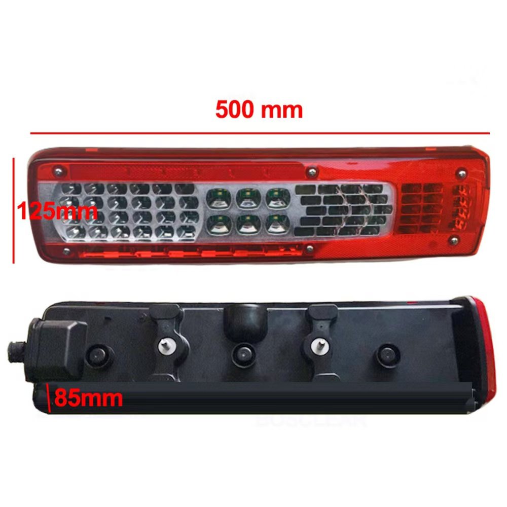 Truck Tail Light Red+White+Amber Waterproof Stop Reverse Turn Signal Lamp for Volvo Heavy Duty Lorry Pickup Car VAN
