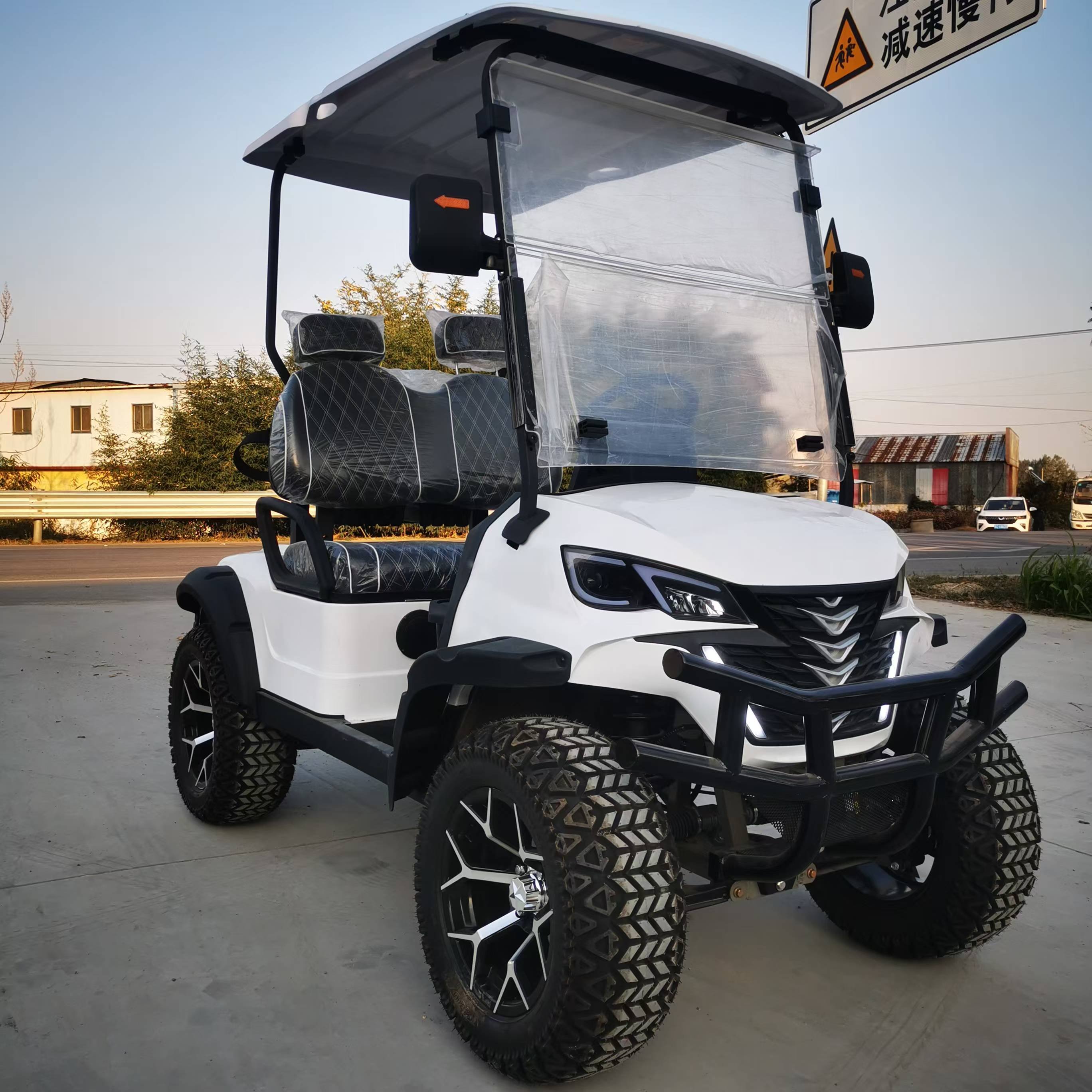 New Energy 4/6 Seat Hummer Golf Cart Electric Aluminum Outside Vehicle With Lithium Battery