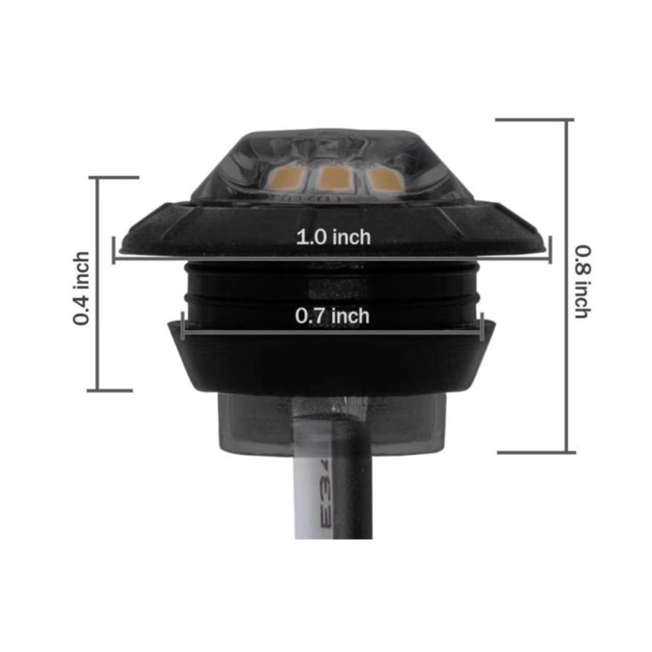 DOT SAE 3/4 Inch Smoked Color LED Side Marker Light American Model for Truck and Car IP67 Standard Retro-Fit Accessory