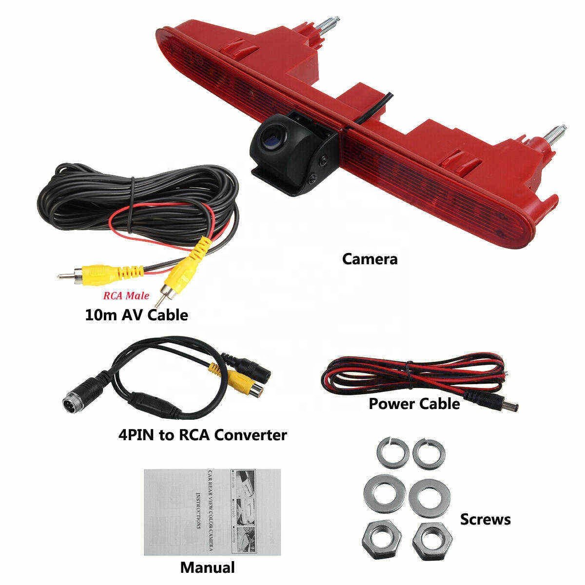 IPoster HD Night Vision LED IR Car Rear View Reverse Backup Brake Light Camera for Citroen Berlingo Peugeot Partner