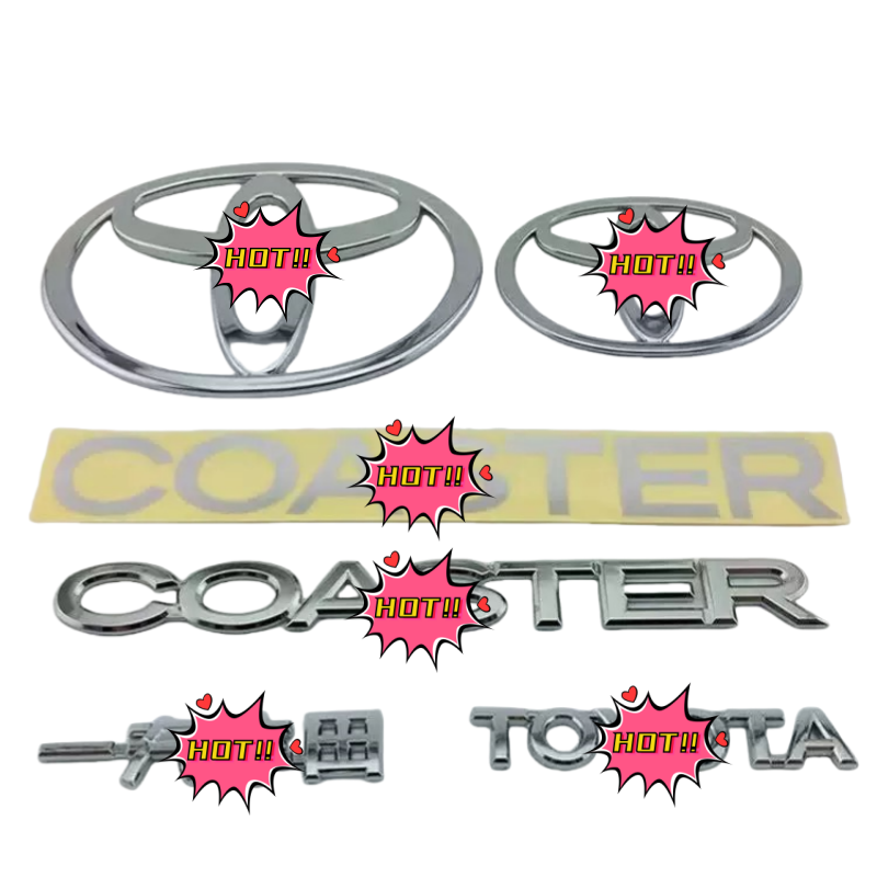 Auto Parts Bus Chrome Logo Steering Front logo Rear logo for Toyota Coaster Bus Spare Parts