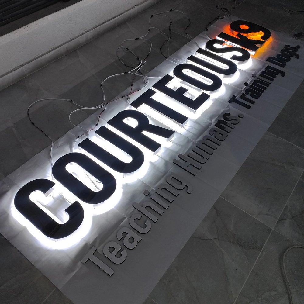 Hot Selling Customized Acrylic Logo LED Signs Electrical Fancy Company Names Back Lighting up Letters Sign