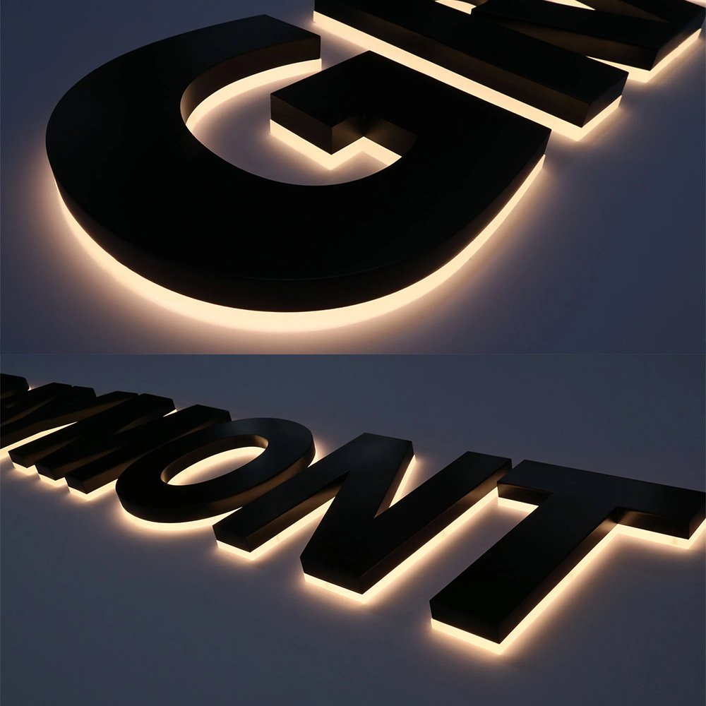 Hot Selling Customized Acrylic Logo LED Signs Electrical Fancy Company Names Back Lighting up Letters Sign