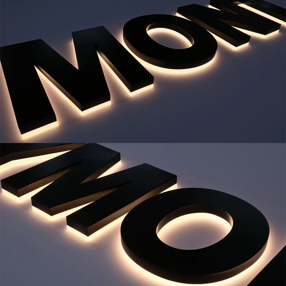 Hot Selling Customized Acrylic Logo LED Signs Electrical Fancy Company Names Back Lighting up Letters Sign