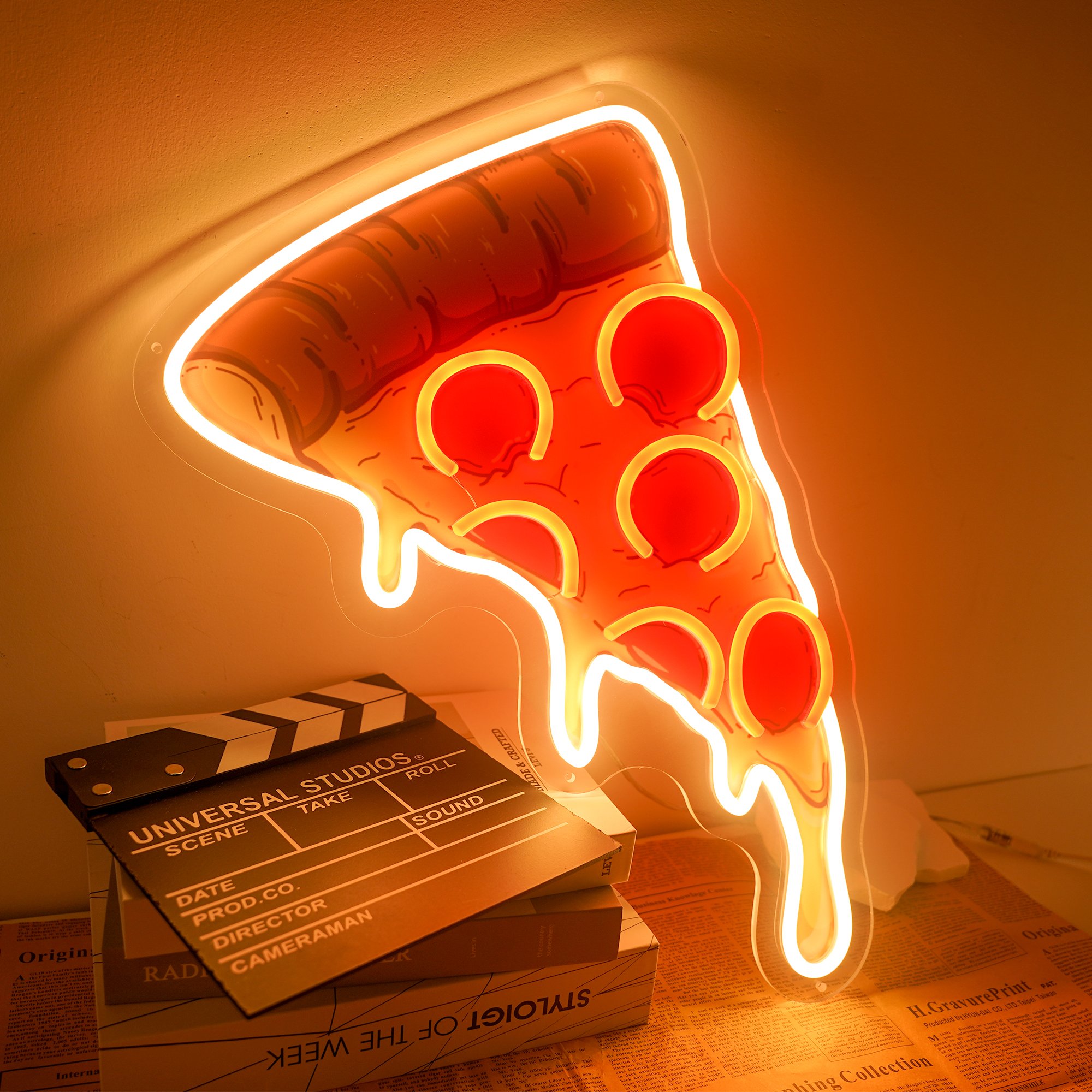 Custom Logo Pizza Custom Neon Sign Wall Decor Pizzeria LED Neon Light Sign Food Restaurant Kitchen Store Party Logo Sign