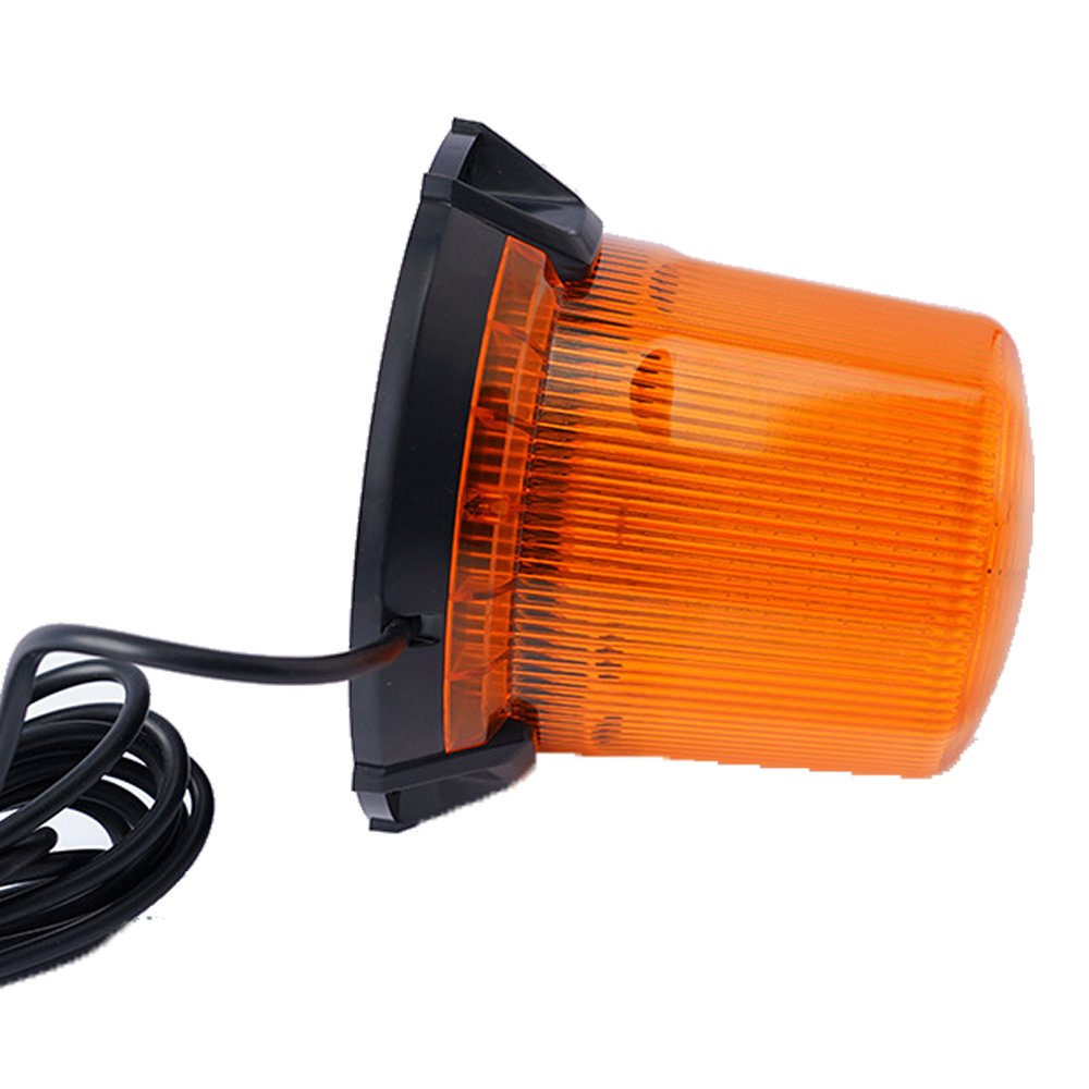 90LED Rotating Beacon Light for Vehicles 10-80V Amber Red Waterproof Safety Emergency Lamp With Magnetic Strobe Warning Light