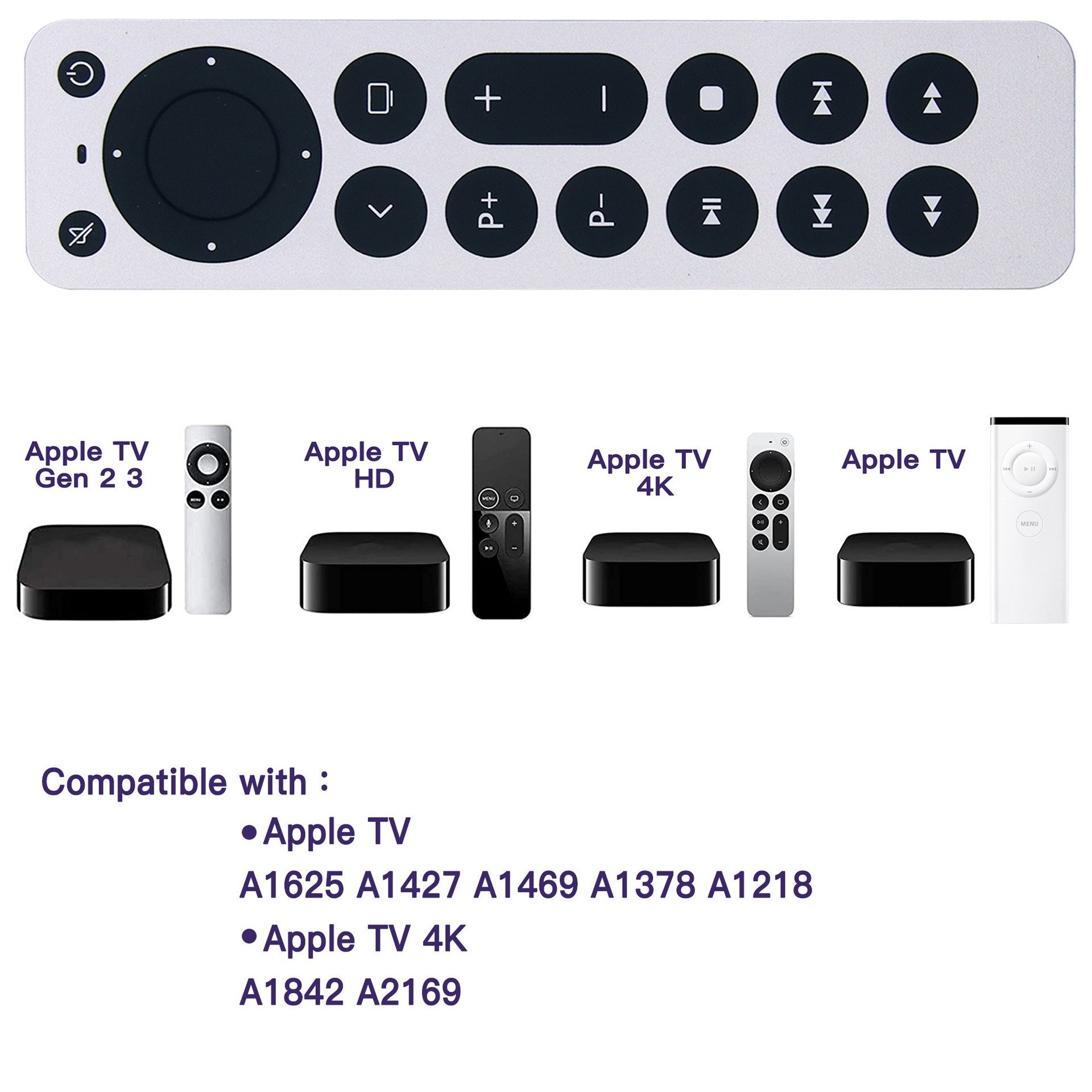 Universal Remote Control for APPLE 4-in-1 Smart Remote Control Remote Wireless Control Replacement