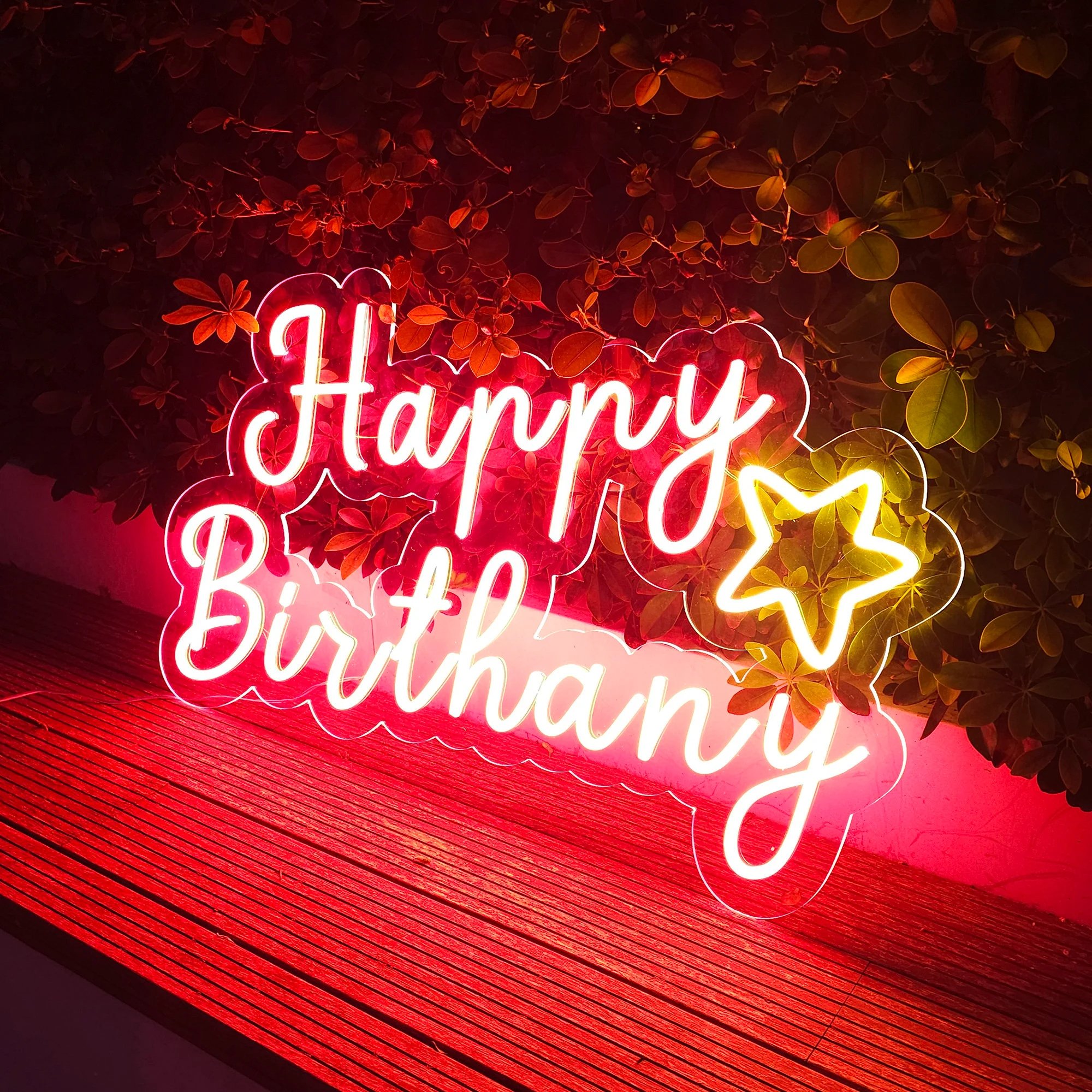 Happy Birthday Custom Neon LED Sign Personalized Neon Celebration Lights for Parties Decor Neon Light for Birthday Decorations