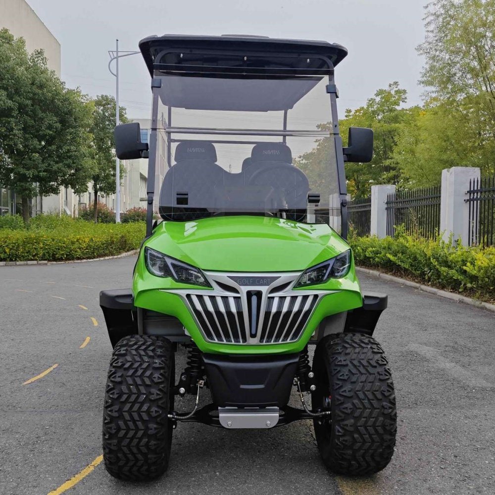 72V Mini Electric Golf Carts Solar Powered 6-Seater Buggy with Golf Trolley Accessories Steel Material 5KW Motor EEC Certificate