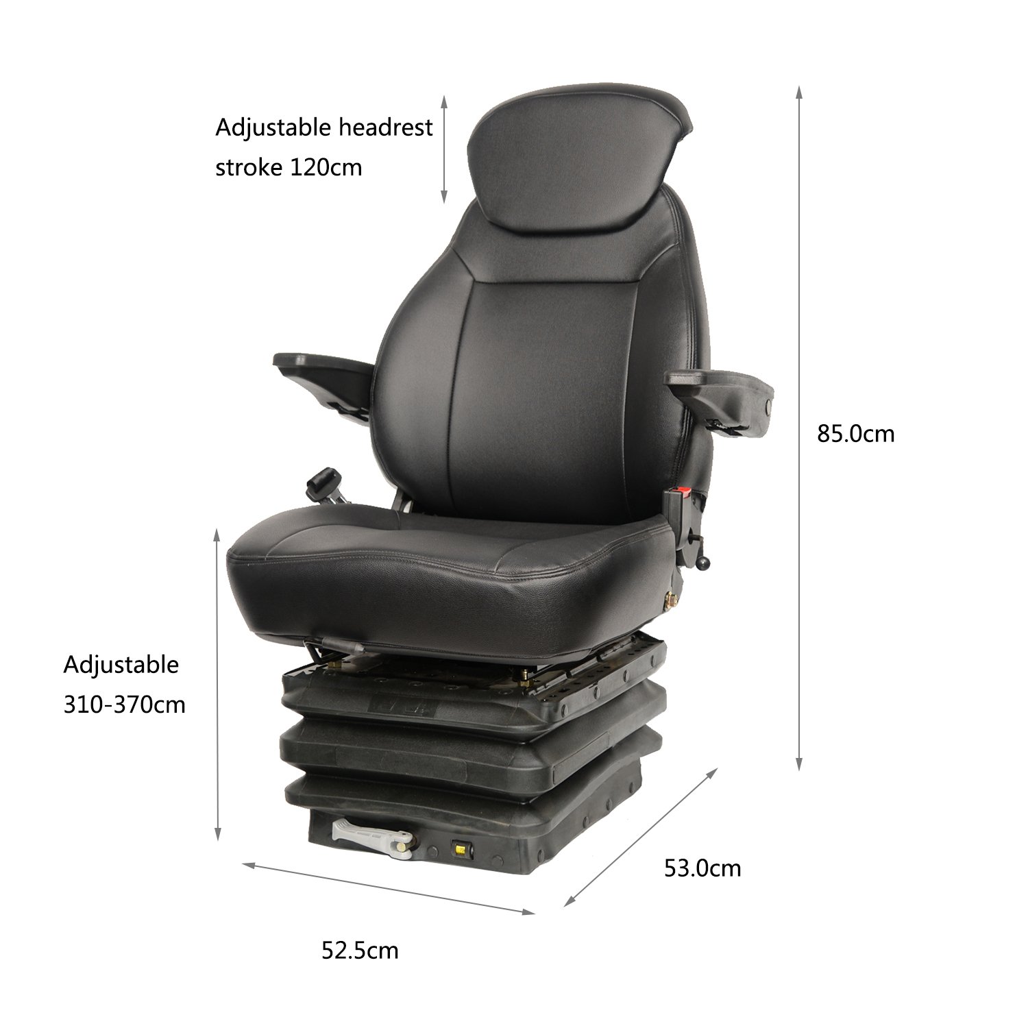 Wholesale PVC Mechanical Suspension Seat for Sea Transportation Vehicle Waterproof Yacht & Boat Operator with 12v Crane