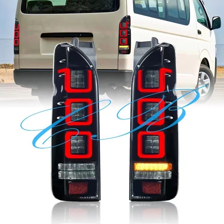 Hiace Parts Mini Bus LED Tail Lamp Light for Hiace Van KDH200 2005-2018 Commuter Quantum Bus LED Rear Brake Light Car Auto Parts