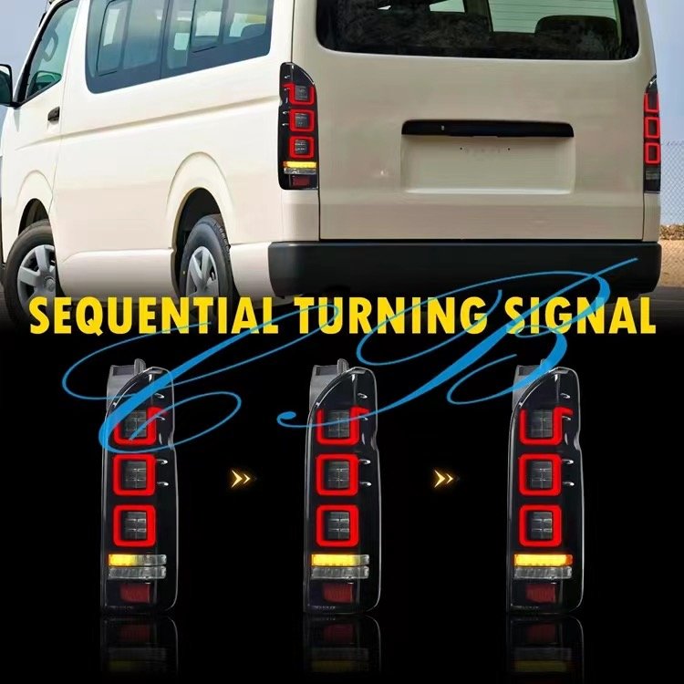 Hiace Parts Mini Bus LED Tail Lamp Light for Hiace Van KDH200 2005-2018 Commuter Quantum Bus LED Rear Brake Light Car Auto Parts