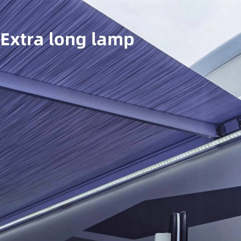 Motorized Retractable Bus Electric Truck Camper Van Awning With Crank Camping caravan Rv Awning