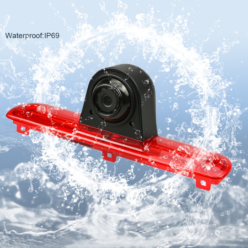 AHD Universal Fiat Ducato Wide Angle Waterproof IP69K Night View Rear View Camera Third Brake Reverse Light Camera