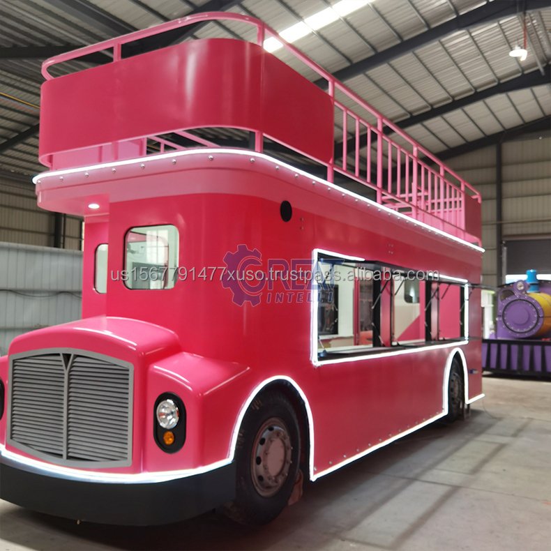 Mobile Food Track Coffee Shop Street Food Kiosk Store Restaurant Double Decker Mobile Food Truck