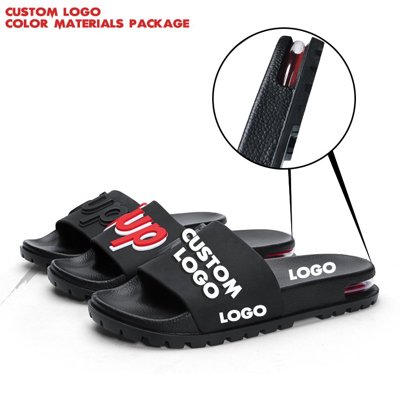 Oem Odm Own Brand Eva Slippers Custom Logo Embossed 3D Rubber Mens Zapatilla Bus Chinelos Masculino Claquette Rubber Slide