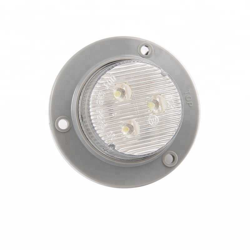 2 Inch Round 3/4/6 Piranha LED Truck Trailer Side Marker Lights Clearance Lamp & Plug