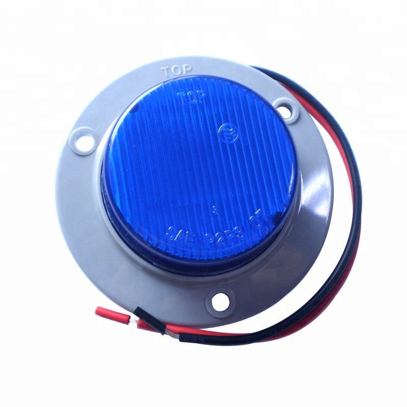 2 Inch Round 3/4/6 Piranha LED Truck Trailer Side Marker Lights Clearance Lamp & Plug