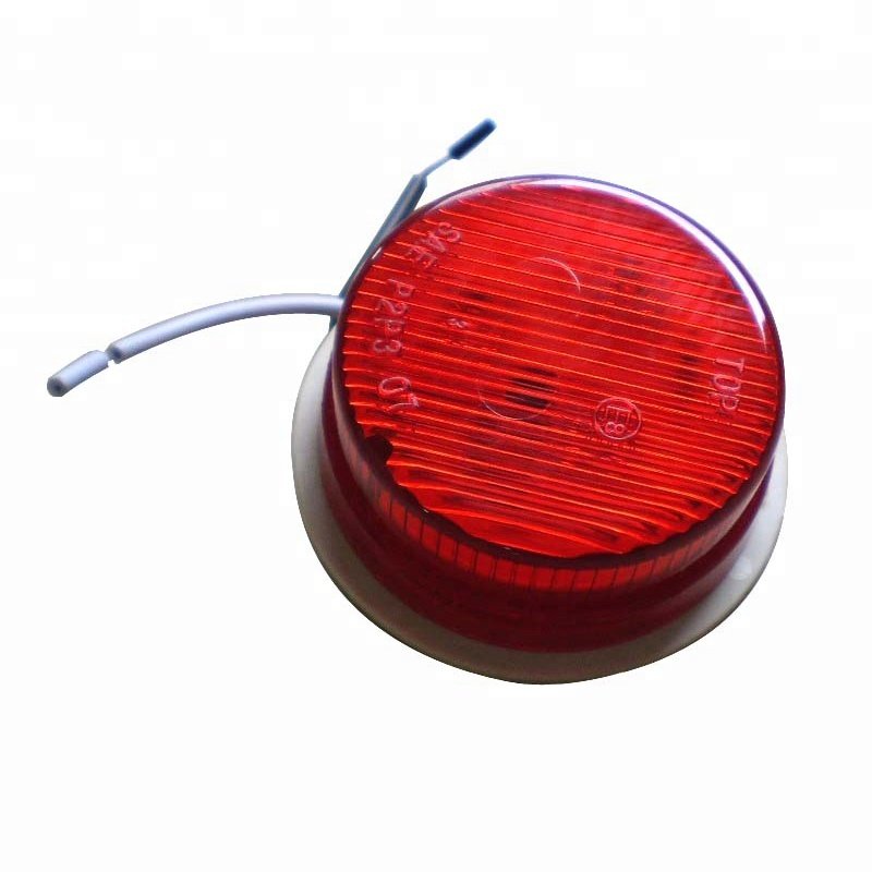 2 Inch Round 3/4/6 Piranha LED Truck Trailer Side Marker Lights Clearance Lamp & Plug