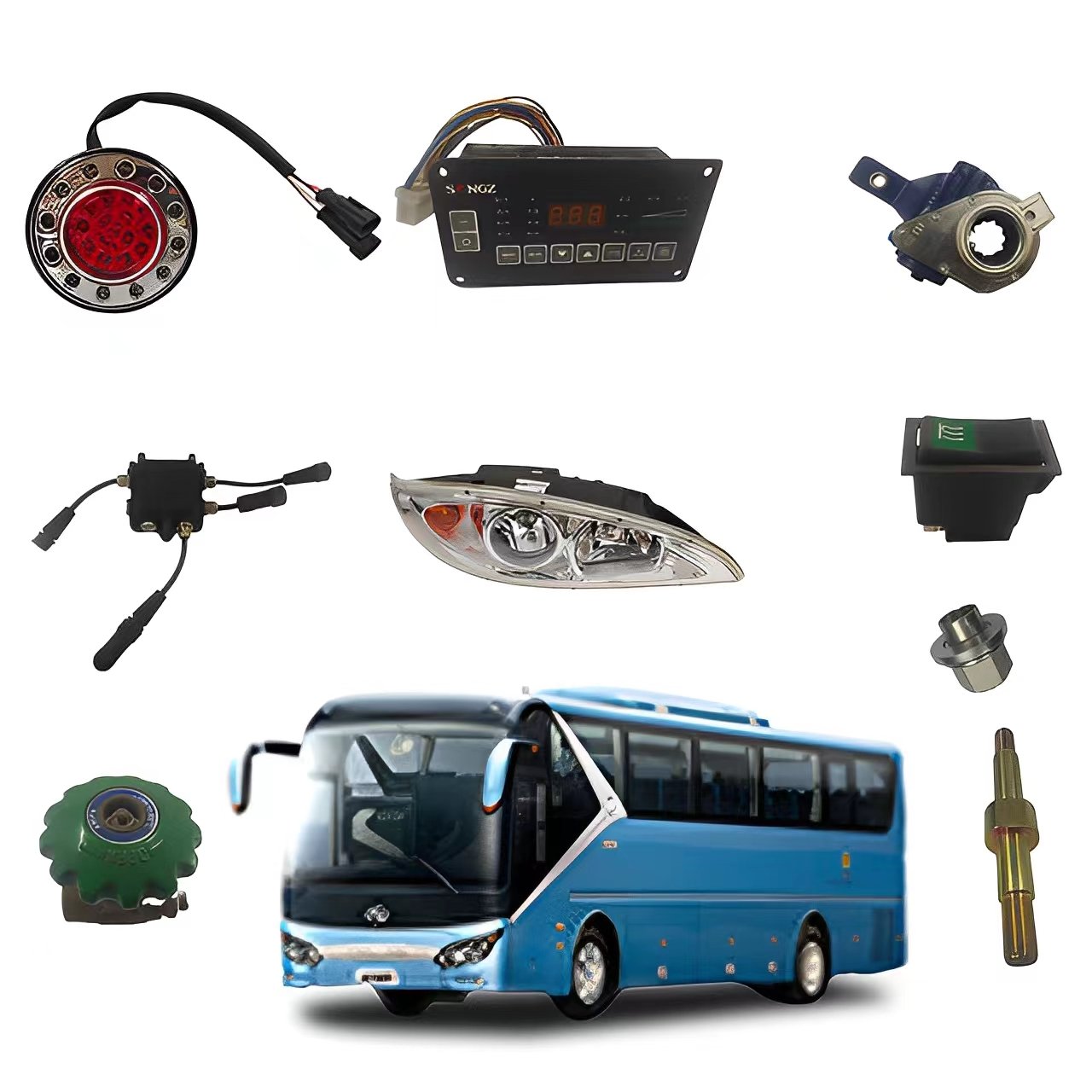 Oem Golden Dragon Original Brake Stop Rear Light Bus Spare Parts King Long Spare Parts Higer Bus Headlamp