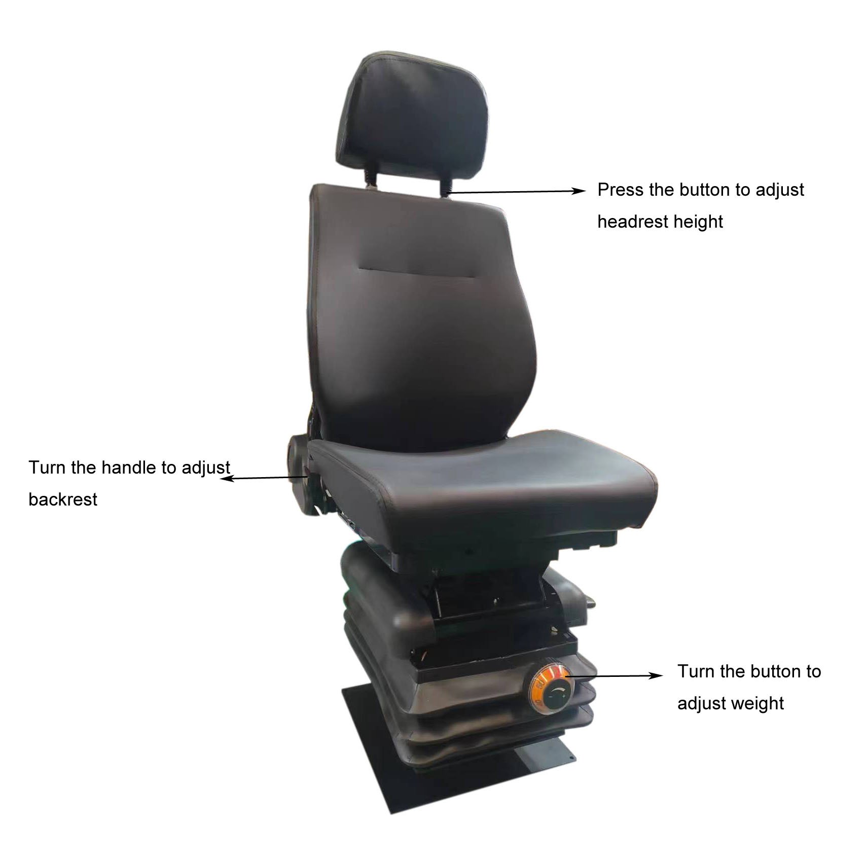 Heavy Duty Driver Seat Man Truck Driver Seat Mechanical Suspension Driver Seat